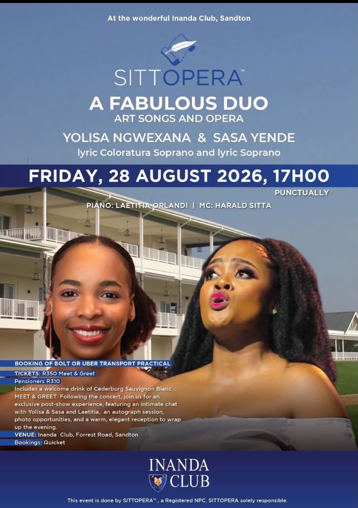  TWO VOICES, ONE POWERFUL STAGE: Sasa Yende and Yolisa Ngwexana celebrate women through opera